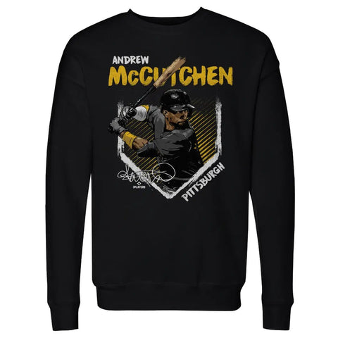 Pittsburgh Pirates Andrew McCutchen Men's Crewneck Sweatshirt Men's Crewneck Sweatshirt 500 LEVEL Black S Men's Crewneck Sweatshirt