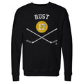 Pittsburgh Penguins Bryan Rust Men's Crewneck Sweatshirt Men's Crewneck Sweatshirt 500 LEVEL Black S Men's Crewneck Sweatshirt