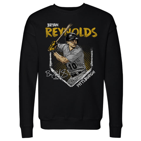 Pittsburgh Pirates Bryan Reynolds Men's Crewneck Sweatshirt Men's Crewneck Sweatshirt 500 LEVEL Black S Men's Crewneck Sweatshirt