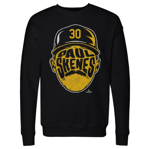 Pittsburgh Pirates Paul Skenes Men's Crewneck Sweatshirt Men's Crewneck Sweatshirt 500 LEVEL Black S Men's Crewneck Sweatshirt