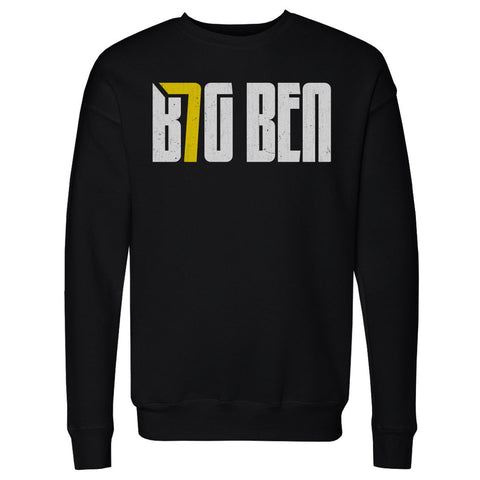 Pittsburgh Big Ben Number  Men's Crewneck Sweatshirt Men's Crewneck Sweatshirt 500 LEVEL   