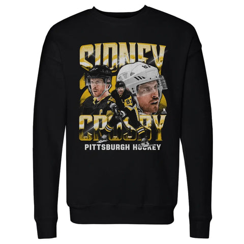 Pittsburgh Penguins Sidney Crosby Men's Crewneck Sweatshirt Men's Crewneck Sweatshirt 500 LEVEL Black S Men's Crewneck Sweatshirt