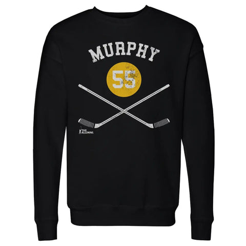 Larry Murphy Pittsburgh 55 Sticks  Men's Crewneck Sweatshirt Men's Crewneck Sweatshirt 500 LEVEL   