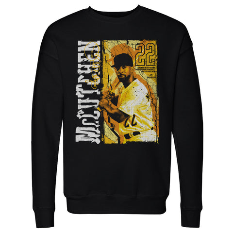 Pittsburgh Pirates Andrew McCutchen Men's Crewneck Sweatshirt Men's Crewneck Sweatshirt 500 LEVEL Black S Men's Crewneck Sweatshirt