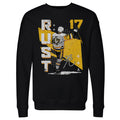 Pittsburgh Penguins Bryan Rust Men's Crewneck Sweatshirt Men's Crewneck Sweatshirt 500 LEVEL Black S Men's Crewneck Sweatshirt