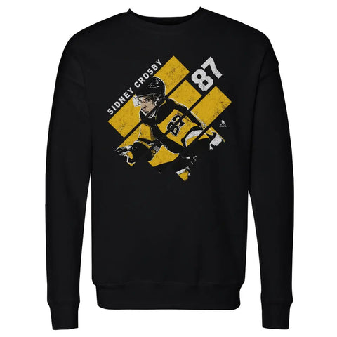 Pittsburgh Penguins Sidney Crosby Men's Crewneck Sweatshirt Men's Crewneck Sweatshirt 500 LEVEL Black S Men's Crewneck Sweatshirt