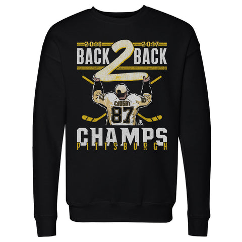 Pittsburgh Penguins Sidney Crosby Men's Crewneck Sweatshirt Men's Crewneck Sweatshirt 500 LEVEL Black S Men's Crewneck Sweatshirt