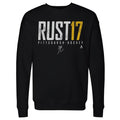 Pittsburgh Penguins Bryan Rust Men's Crewneck Sweatshirt Men's Crewneck Sweatshirt 500 LEVEL Black S Men's Crewneck Sweatshirt