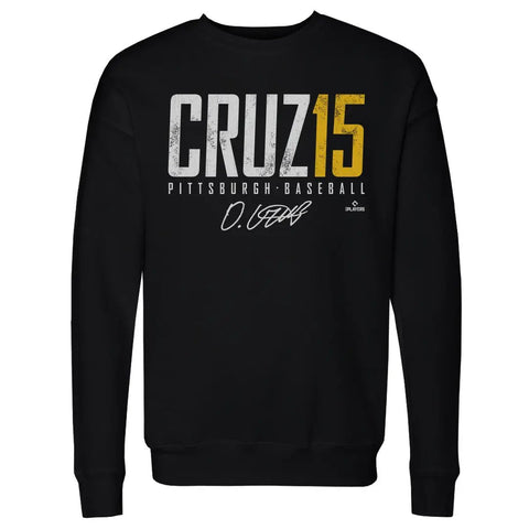 Pittsburgh Pirates Oneil Cruz Men's Crewneck Sweatshirt Men's Crewneck Sweatshirt 500 LEVEL Black S Men's Crewneck Sweatshirt