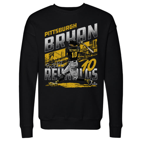 Pittsburgh Pirates Bryan Reynolds Men's Crewneck Sweatshirt Men's Crewneck Sweatshirt 500 LEVEL Black S Men's Crewneck Sweatshirt