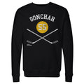 Sergei Gonchar Pittsburgh 55 Sticks  Men's Crewneck Sweatshirt Men's Crewneck Sweatshirt 500 LEVEL   