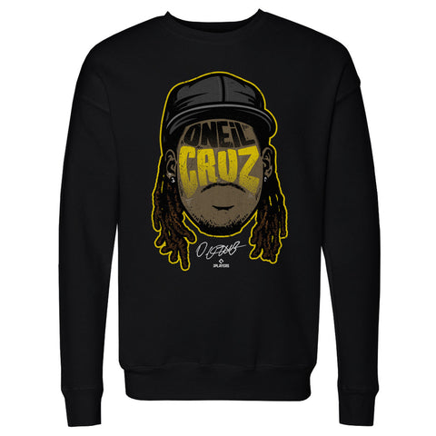 Pittsburgh Pirates Oneil Cruz Men's Crewneck Sweatshirt Men's Crewneck Sweatshirt 500 LEVEL Black S Men's Crewneck Sweatshirt