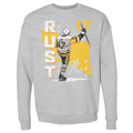 Pittsburgh Penguins Bryan Rust Men's Crewneck Sweatshirt Men's Crewneck Sweatshirt 500 LEVEL Heather Gray S Men's Crewneck Sweatshirt