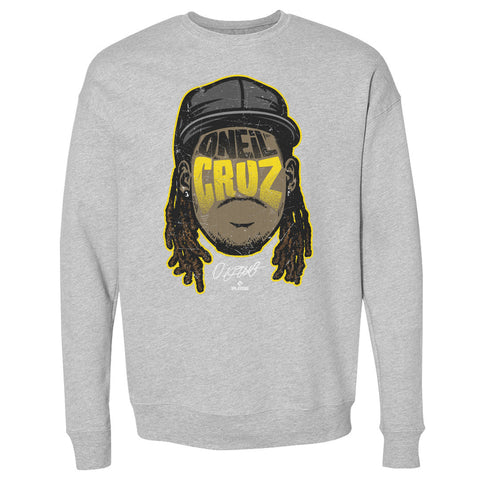 Pittsburgh Pirates Oneil Cruz Men's Crewneck Sweatshirt Men's Crewneck Sweatshirt 500 LEVEL Heather Gray S Men's Crewneck Sweatshirt