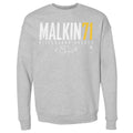 Pittsburgh Penguins Evgeni Malkin Men's Crewneck Sweatshirt Men's Crewneck Sweatshirt 500 LEVEL Heather Gray S Men's Crewneck Sweatshirt