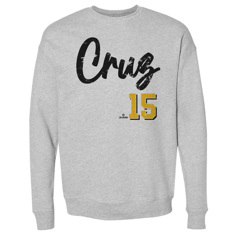 Pittsburgh Pirates Oneil Cruz Men's Crewneck Sweatshirt Men's Crewneck Sweatshirt 500 LEVEL Heather Gray S Men's Crewneck Sweatshirt