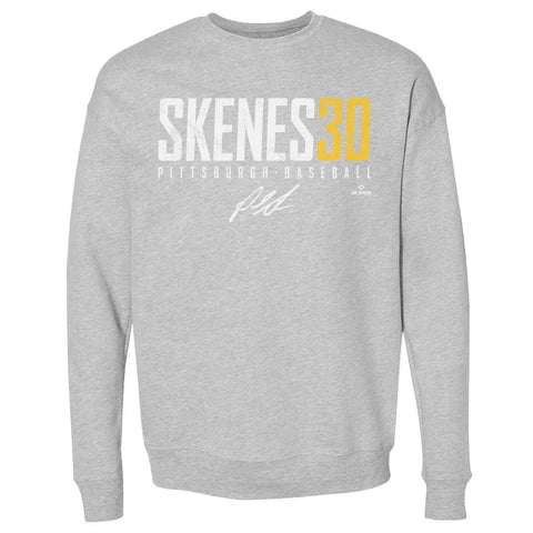 Pittsburgh Pirates Paul Skenes Men's Crewneck Sweatshirt Men's Crewneck Sweatshirt 500 LEVEL Heather Gray S Men's Crewneck Sweatshirt