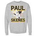 Paul Skenes Pittsburgh Pirates Lightning  | Men's Crewneck Sweatshirt Men's Crewneck Sweatshirt 500 LEVEL Heather Gray S Men's Crewneck Sweatshirt