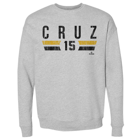 Pittsburgh Pirates Oneil Cruz Men's Crewneck Sweatshirt Men's Crewneck Sweatshirt 500 LEVEL Heather Gray S Men's Crewneck Sweatshirt