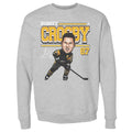 Pittsburgh Penguins Sidney Crosby Men's Crewneck Sweatshirt Men's Crewneck Sweatshirt 500 LEVEL Heather Gray S Men's Crewneck Sweatshirt