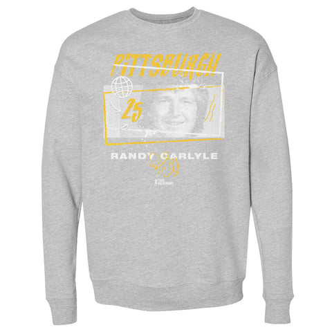 Randy Carlyle Pittsburgh Tones  Men's Crewneck Sweatshirt Men's Crewneck Sweatshirt 500 LEVEL   