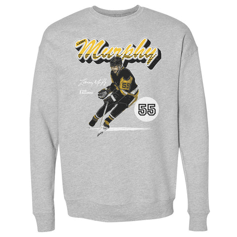 Larry Murphy Pittsburgh Retro Script  Men's Crewneck Sweatshirt Men's Crewneck Sweatshirt 500 LEVEL   