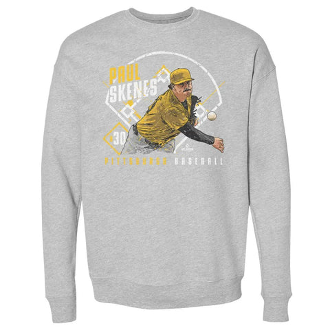 Paul Skenes Pittsburgh Pirates Ballpark  | Men's Crewneck Sweatshirt Men's Crewneck Sweatshirt 500 LEVEL Heather Gray S Men's Crewneck Sweatshirt