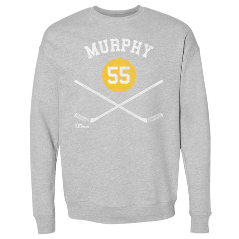 Larry Murphy Pittsburgh 55 Sticks  Men's Crewneck Sweatshirt Men's Crewneck Sweatshirt 500 LEVEL   