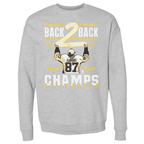 Pittsburgh Penguins Sidney Crosby Men's Crewneck Sweatshirt Men's Crewneck Sweatshirt 500 LEVEL Heather Gray S Men's Crewneck Sweatshirt