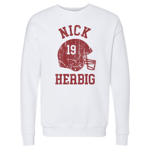 Nick Herbig College Helmet Font Men's Crewneck Sweatshirt Men's Crewneck Sweatshirt 500 LEVEL   