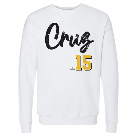 Pittsburgh Pirates Oneil Cruz Men's Crewneck Sweatshirt Men's Crewneck Sweatshirt 500 LEVEL White S Men's Crewneck Sweatshirt