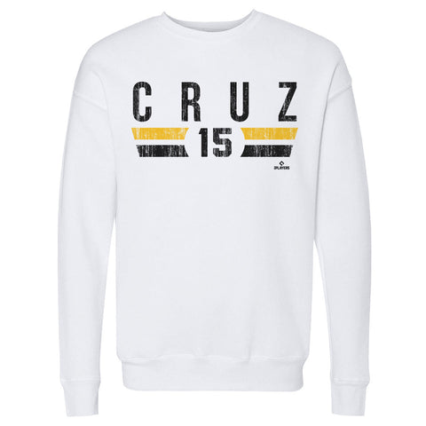 Pittsburgh Pirates Oneil Cruz Men's Crewneck Sweatshirt Men's Crewneck Sweatshirt 500 LEVEL White S Men's Crewneck Sweatshirt