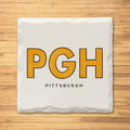 Pittsburgh PGH Ceramic Drink Coasters - 4 Pack Coasters The Doodle Line   