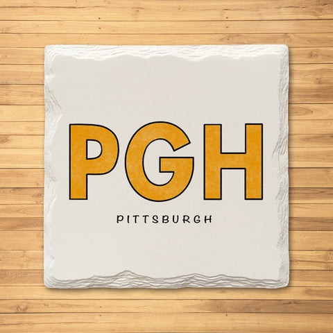 Pittsburgh City Variety Pack - Ceramic Drink Coasters - 4 Pack Coasters The Doodle Line   