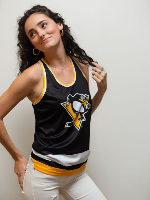 Pittsburgh Penguins Women's Racerback Hockey Tank Hockey tanks Bench Clearers   