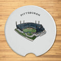 Pittsburgh PNC Park Ceramic Car Coaster - 1 Pack - Single Coaster Car Coaster The Doodle Line   