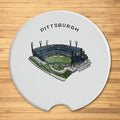 Pittsburgh PNC Park Ceramic Car Coaster - 2 Pack Coasters The Doodle Line   
