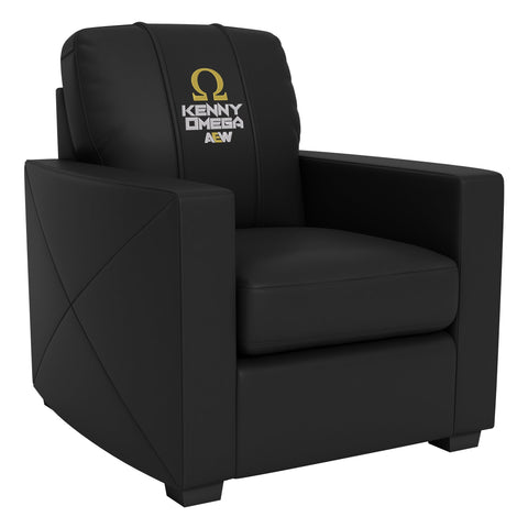 Silver Club Chair with AEW Kenny Omega Logo