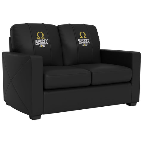 Silver Loveseat with AEW Kenny Omega Logo