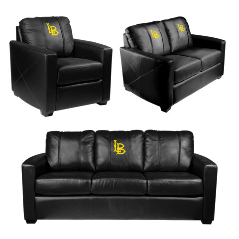 Silver Club Chair with Cal State Long Beach Primary Logo