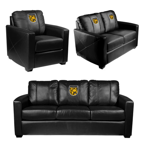 Silver Loveseat with Colorado College Tigers Logo