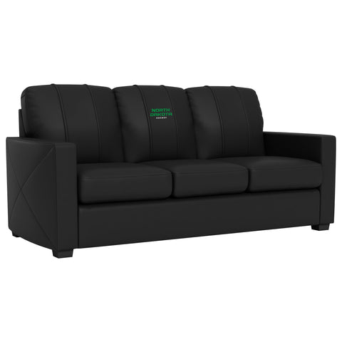 Silver Sofa with University of North Dakota Hockey Logo