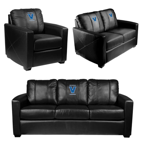 Silver Club Chair with Villanova Championship Logo Panel