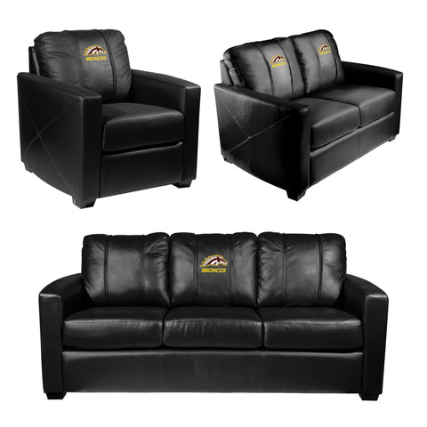 Silver Loveseat with Western Michigan Alternate Logo
