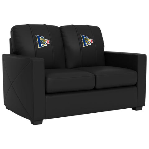 Silver Loveseat with Drexel University Secondary Logo