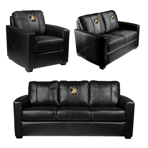 Silver Loveseat with West Point Primary Logo