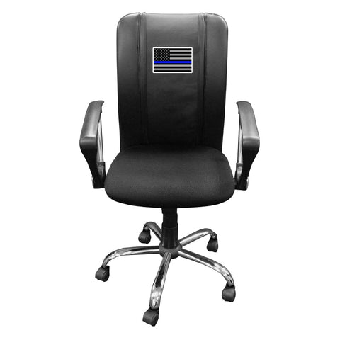 Curve Task Chair with Blue Line Flag Logo