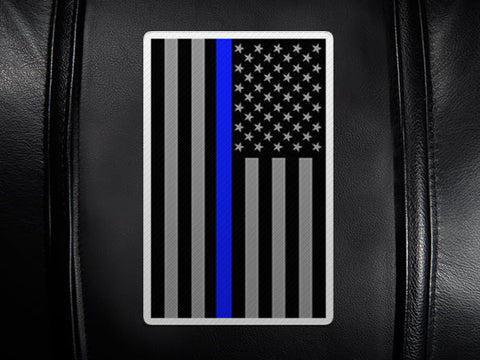 Blue Line Flag Vertical Logo Panel
