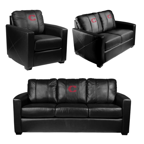 Silver Club Chair with Cincinnati Reds City Connect Primary Logo