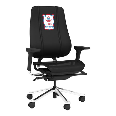 PhantomX Mesh Gaming Chair with Miami Marlins City Connect Secondary Logo